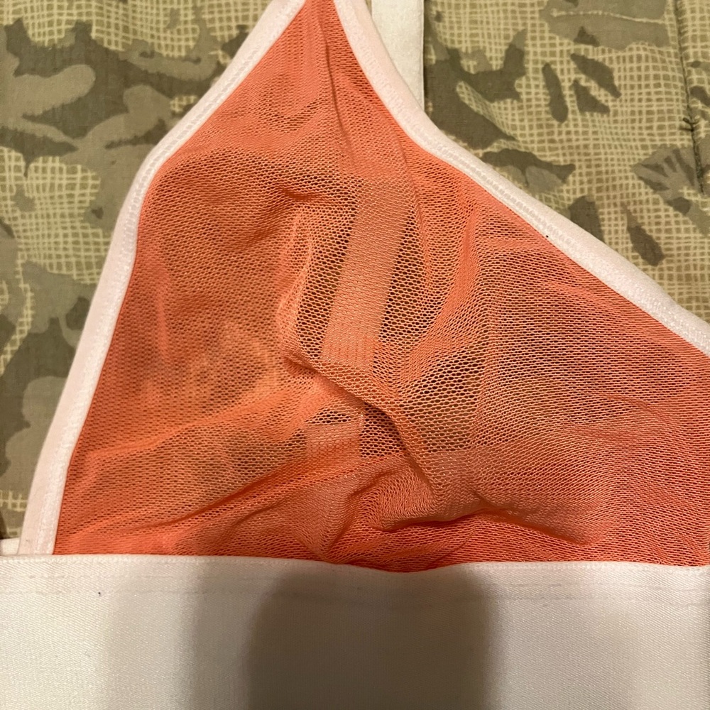 Negative Underwear Sieve Triangle Bra in Peach - Sheer Mesh Wireless - Size 1 - Picture 2 of 6